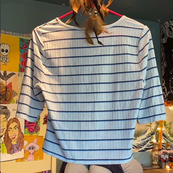 Striped Shirt blue & white 💙🙈 - Picture 3 of 3